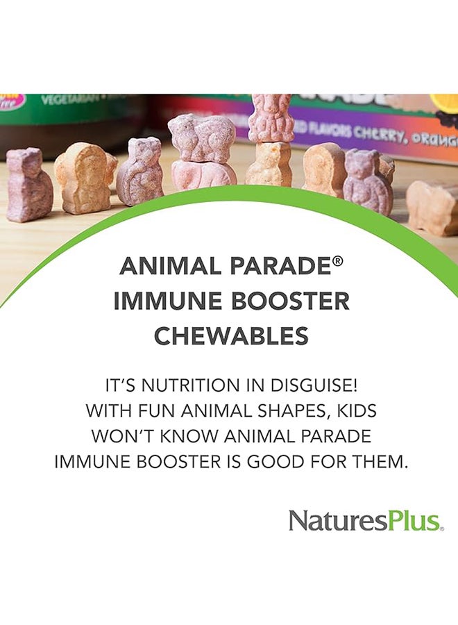 Immune Booster Animal Parade Kids Antioxidant Supplement Tropical Berry Flavor 90 Chewable Tablets - Image 3