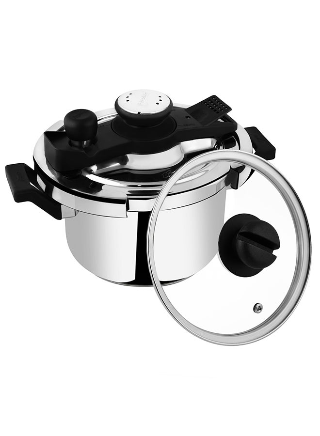 CLIP-ON Svachh Stainless Steel Pressure Cooker with Extra Glass Lid 5Liters - Image 5