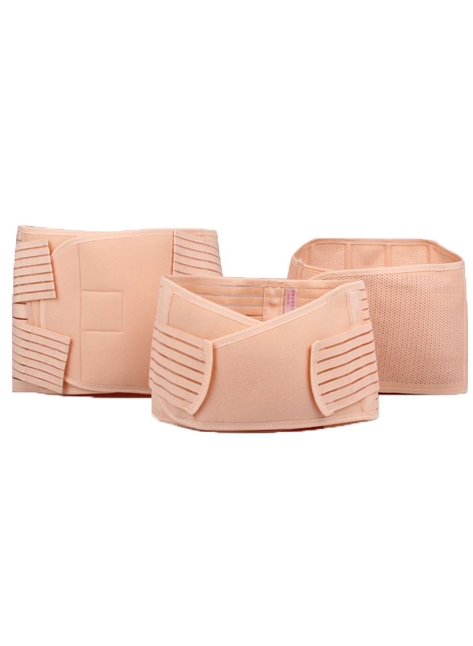 3 in 1 After Pregnancy Belly Wrap Pelvis Recovery Skin Shapewear Postpartum Belt for Women Beige - Image 2
