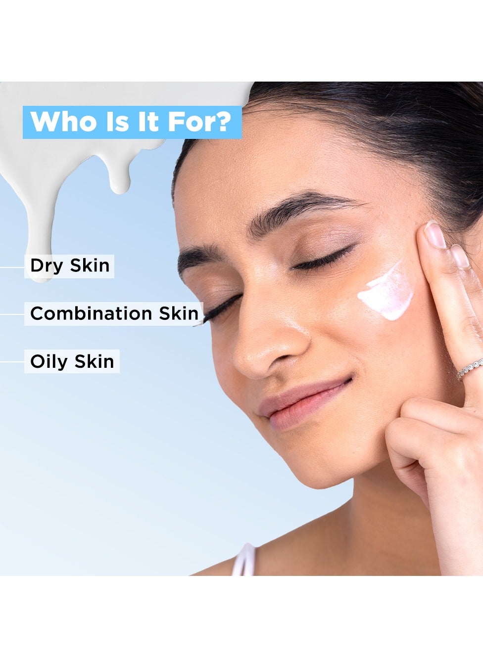 Lightweight Face Sunscreen SPF 50+ PA++++, 3% Niacinamide, Broad Spectrum UVA UVB, No White Cast, For Dry, Combination & Oily Skin - Image 4