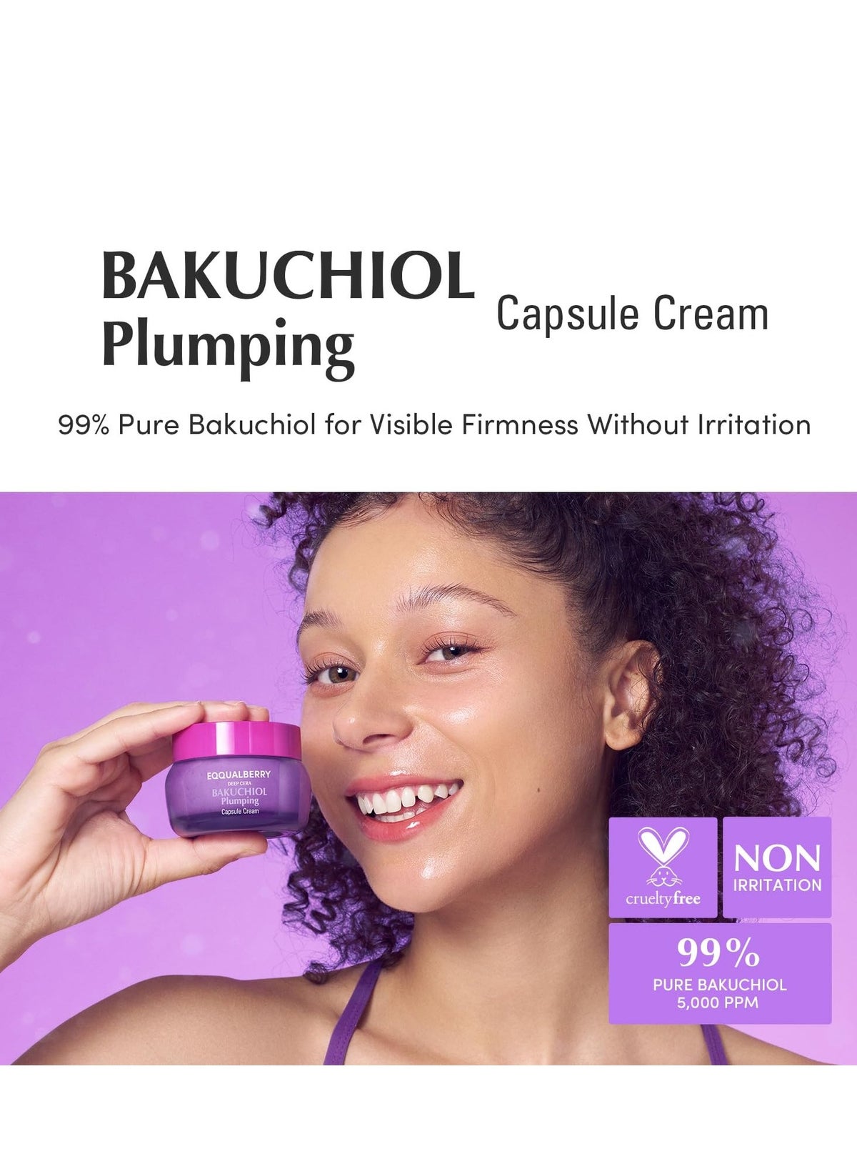 Bakuchiol Plumping Capsule Cream 50ml | Plant-Based Retinol Alternative Face Moisturizer | Anti-Aging, Firming & Deep Hydration - Image 2