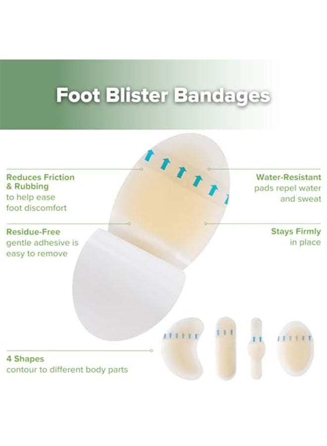 40 PCS Hydrocolloid Bandages, Waterproof Seal Gel Blister Cushions, Waterproof Gel Blister Bandages for Heel & Toe Recovery - Image 3
