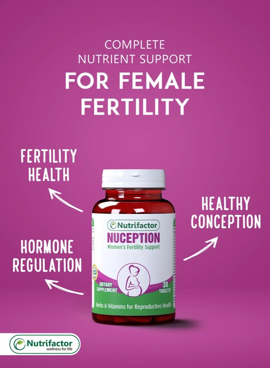 Nuception Fertility & Prenatal Vitamins for Women Reproductive Health | Conception Supplements with Myo-Inositol & Folic Acid to Treat Infertility & PCOS for Hormonal Balance & Ovulation (30 Tablets) - Image 4