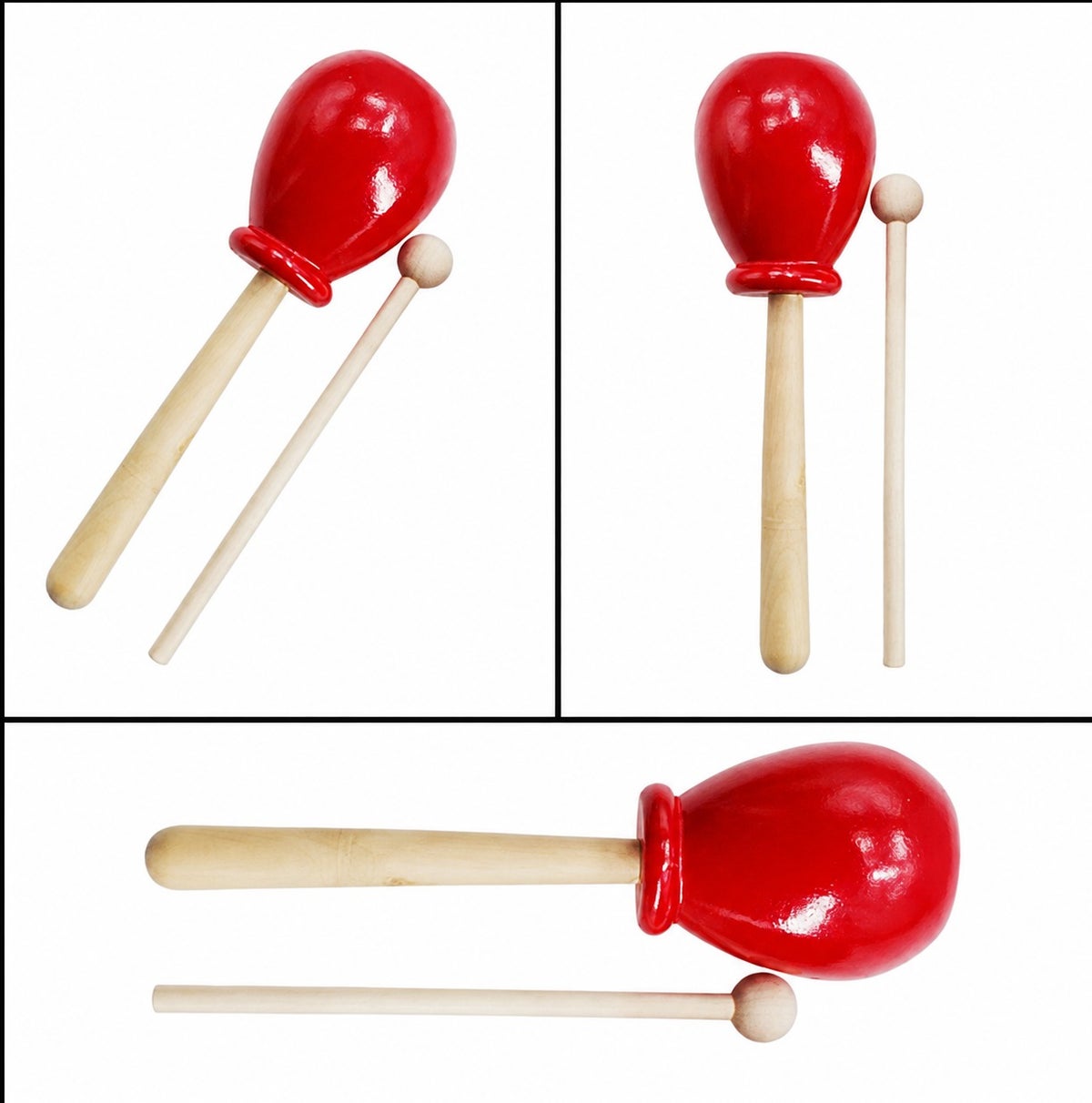 Dragon Head Wooden Clapper Orff Musical Instrument | Red Mini Fish Shape Rhythm Clapper | Wooden Percussion Teaching Tool for Kids, Schools, Music Classes & Early Learning - Image 4
