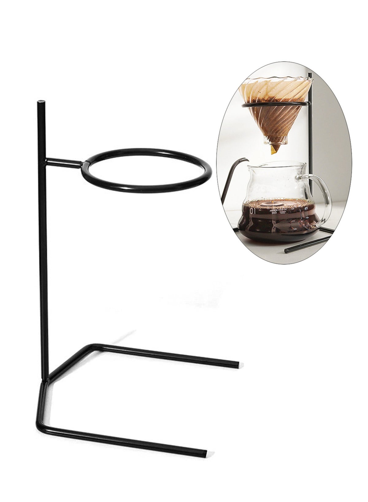 Pour Over Coffee Dripper Stand Coffee Filter Stand Holder Coffee Pour Stand, Black