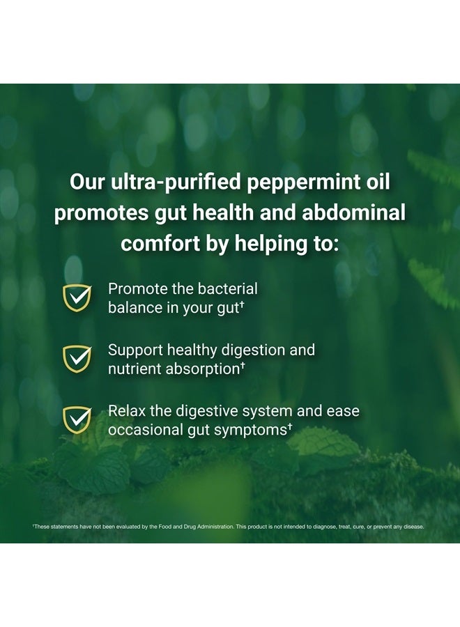 Gut Health Supplement, Peppermint Oil Capsules for Abdominal Comfort, 48 Capsules (Packaging May Vary) - Image 3