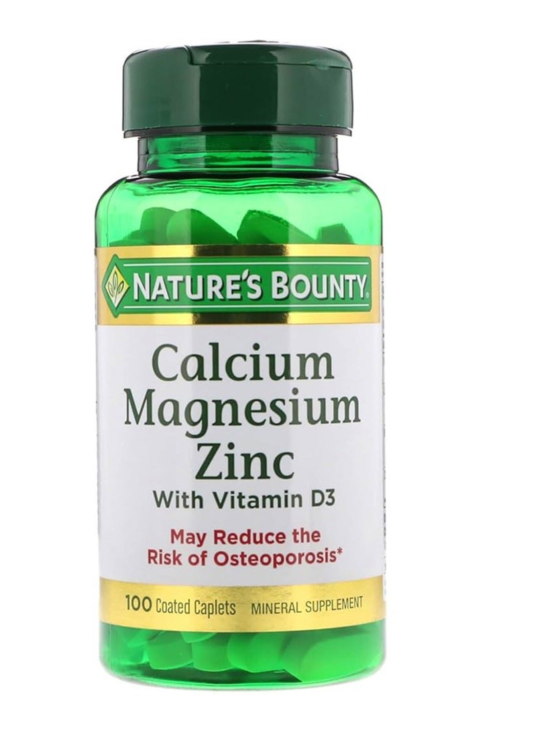 Calcium Magnesium Zinc + D3 - 100 Caplets, Packaging May Vary