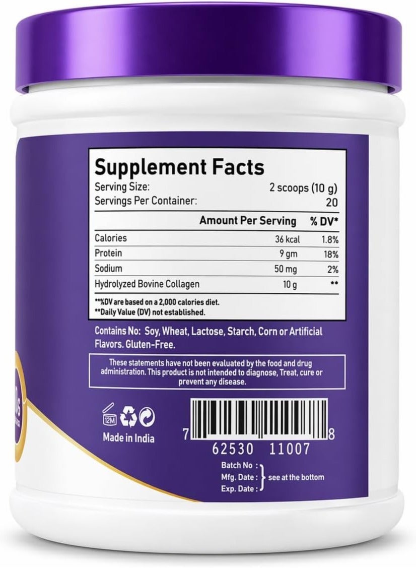 Super Collagen Peptides Powder Unflavored 200 grams - Image 3