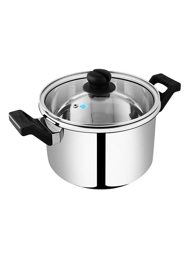 CLIP-ON Svachh Stainless Steel Pressure Cooker with Extra Glass Lid 5Liters - Image 4