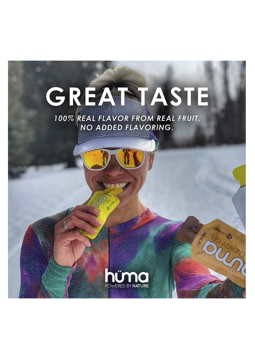 Huma Chia Energy Gel Mangoes 9 count x 43g 21gr Carbs 105mg Sodium 100% All Natural Vegan Gluten Free Caffeine Free No Stomach Problems Great Taste Easy Digestion - Pack of 9 - Image 4