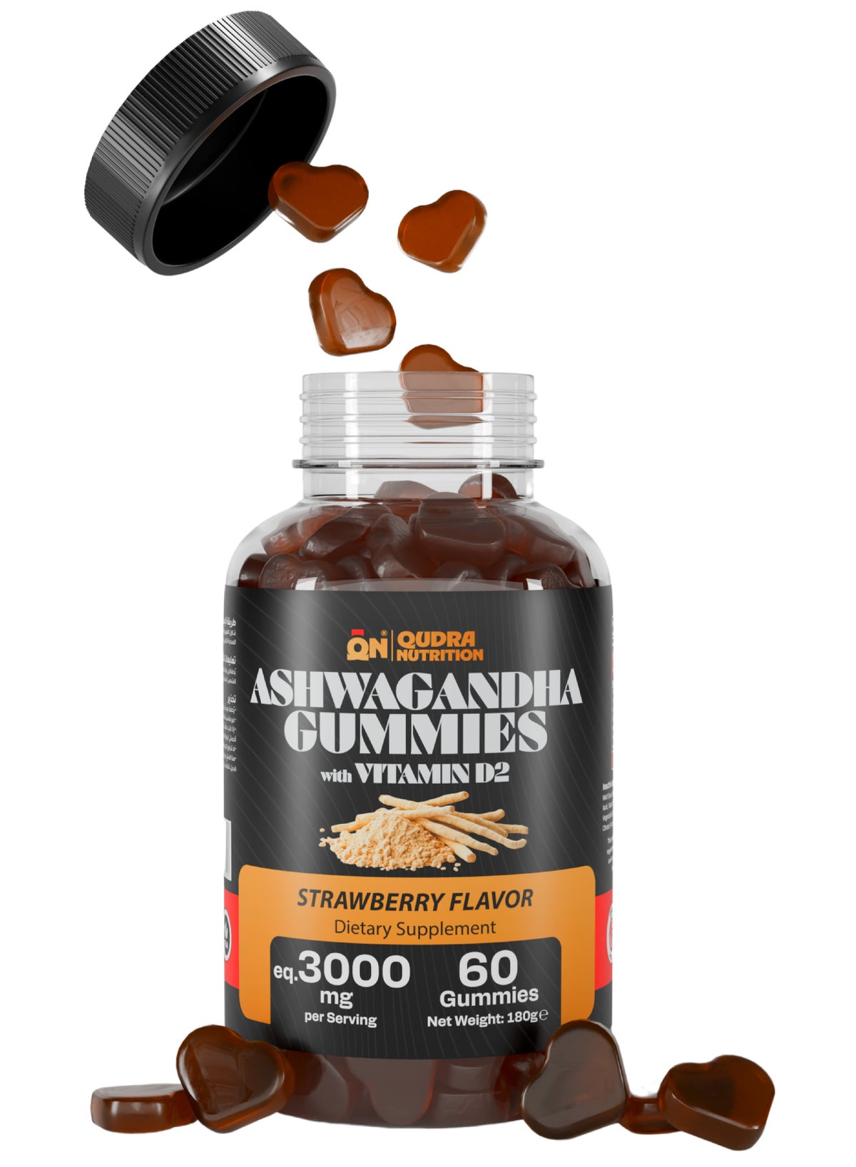 Ashwagandha Extra Strength 3000mg with Vit D2 Gummies for Stress relief, Support Mood, Muscle Strength, Performance & Vitality (Vegan - Strawberry Flavour) – For Men and Women - Image 6