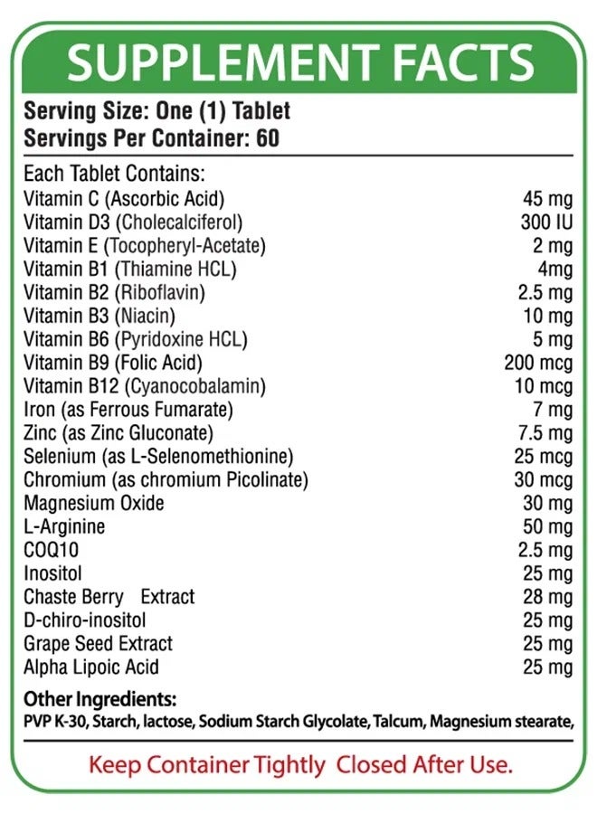 Nuception Fertility & Prenatal Vitamins for Women Reproductive Health | Conception Supplements with Myo-Inositol & Folic Acid to Treat Infertility & PCOS for Hormonal Balance & Ovulation (30 Tablets) - Image 2