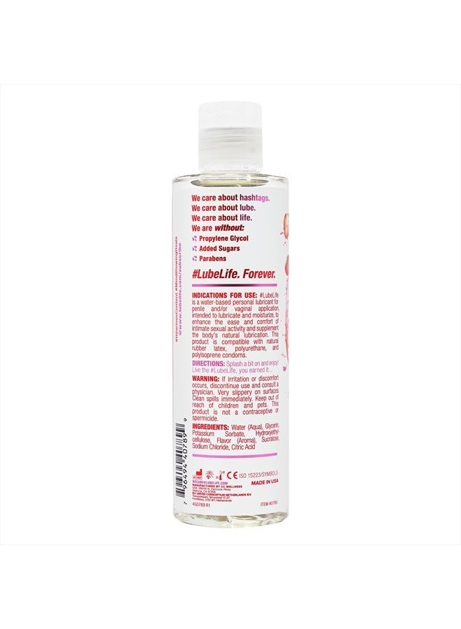 Water-Based Strawberry Flavored Lubricant, Personal Lube for Men, Women and Couples, Made Without Added Sugar, 8 Fl Oz - Image 2