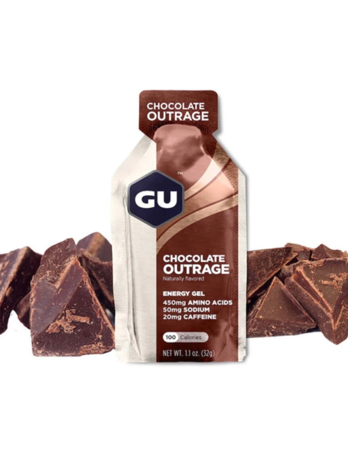 Chocolate Outrage Naturally Flavored, Energy Gel, 8 Packets each 1.1 oz (32g) - Image 4