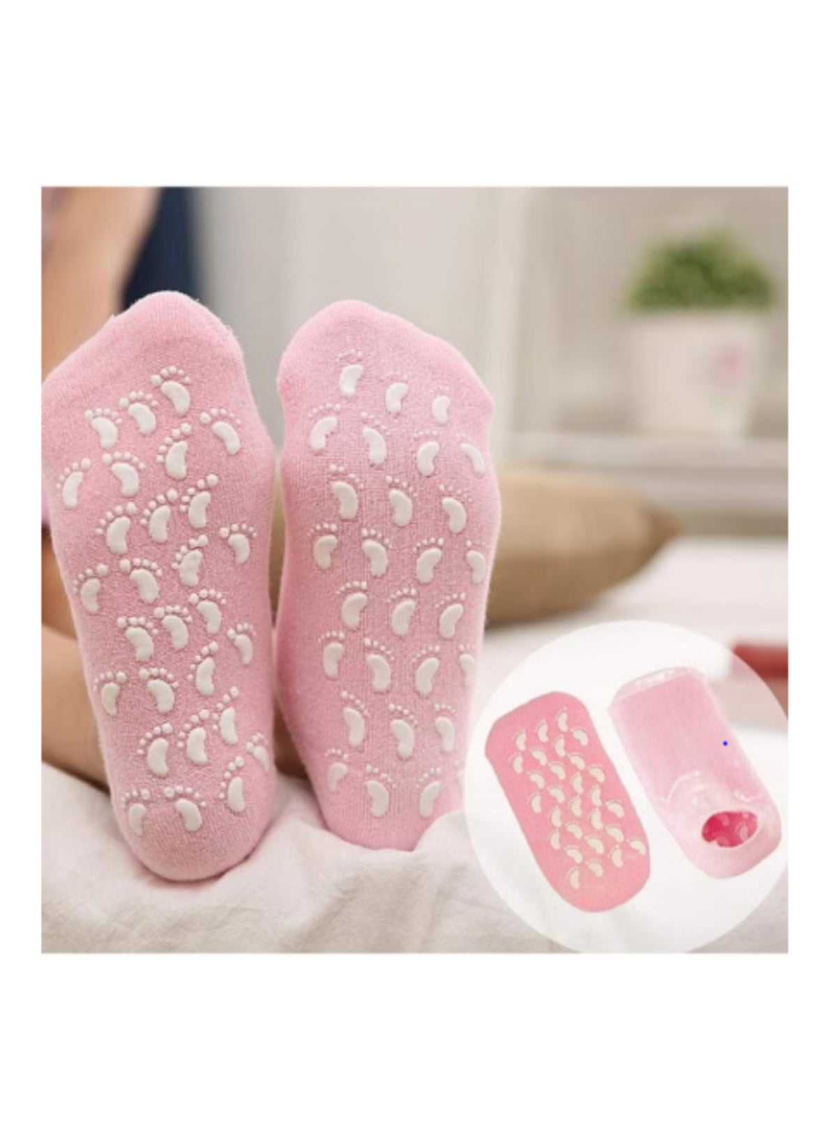 Silicone Gel Moisturizing Spa Socks for Women & Men – Reusable Heel Repair Socks