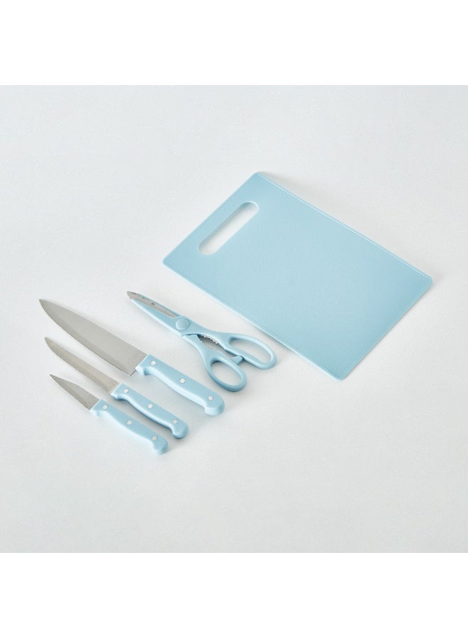 Rogers 5-Piece Knives with Scissors and Chopping Board Set 28.5 x 0.5 x 19.5 cm