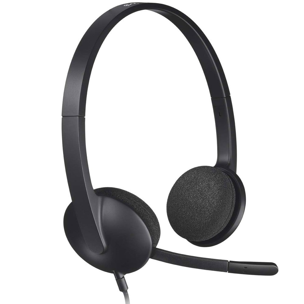 Logitech H390 Wired USB Over-Ear Headset with Noise-Cancelling Microphone and In