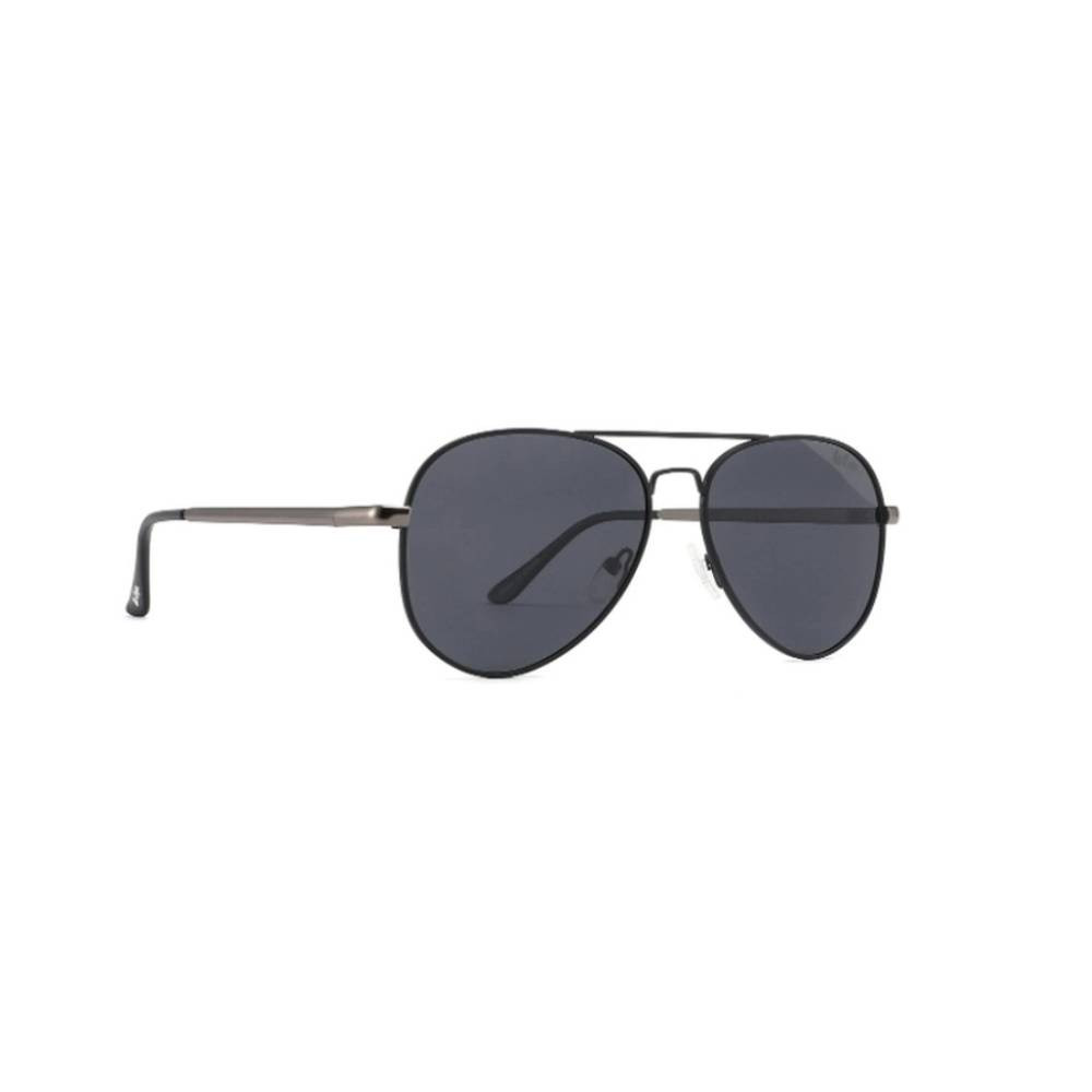 Lee Cooper Polarized Sunglasses Black Frame Smoke Mirror Lens 57mm - LC1015C02