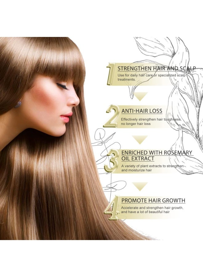 Veganic Natural Hair Growth Oil, Organic Rosemary Oil For Hair Growth, Natural Ingredients Hair Growth Oil For Dry Damaged Hair And Growing Thin Hair - Image 4