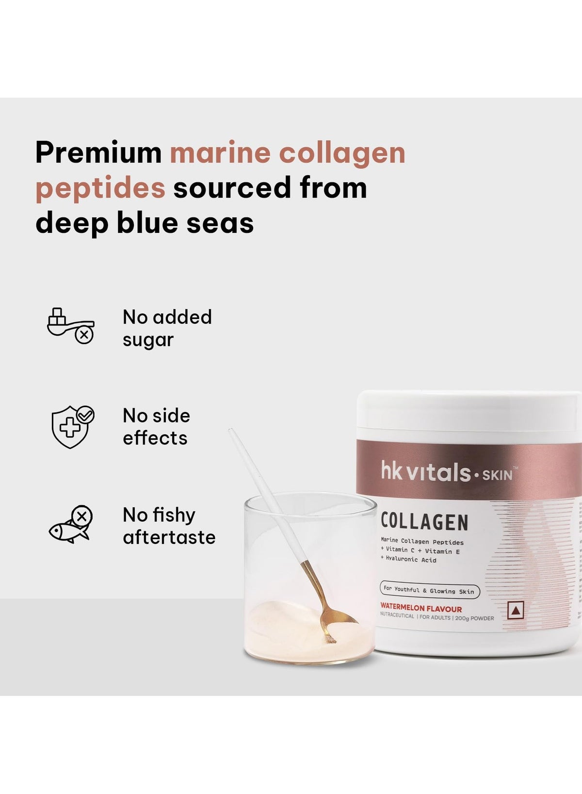 Skin Radiance Marine Collagen Supplement (Watermelon, 200g) |Vitamin C, E, Sodiu