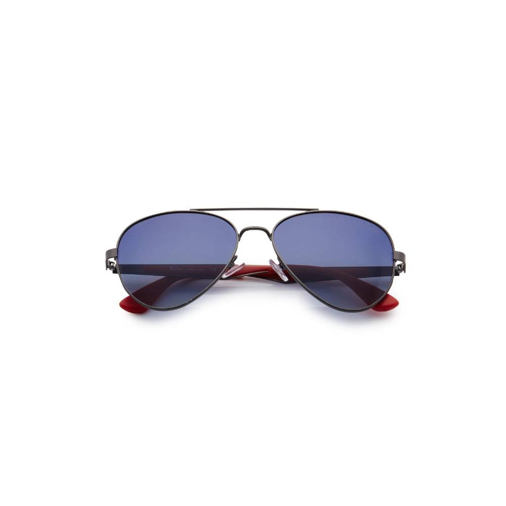 Lee Cooper Polarized Sunglasses Gradient Blue Frame Gun Mirror Lens 47mm - LC122