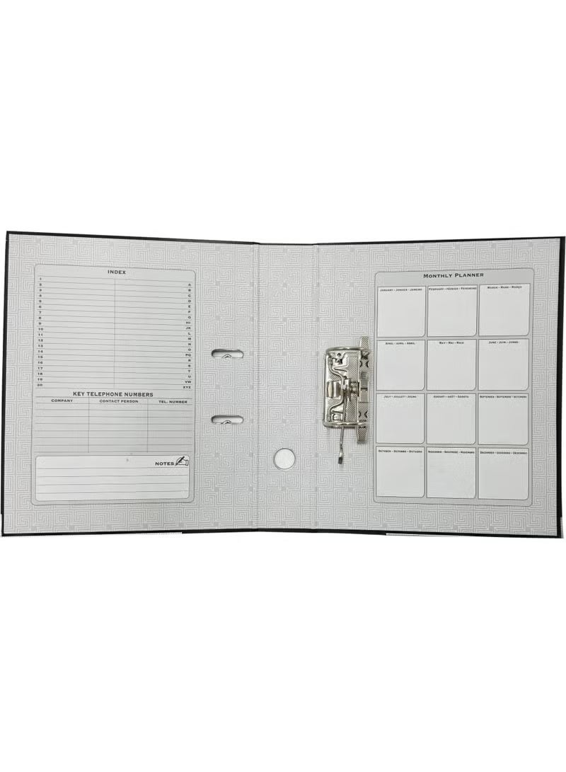 Alba Rado Box File, Foolscap (F/C) Size, 8 cm (3") Broad Spine, Durable Hard Board with Clip & Spring Mechanism, Metal Edge Protection, for Office, School & Home Document Storage, Pack of 5, Made in Malaysia - Image 4