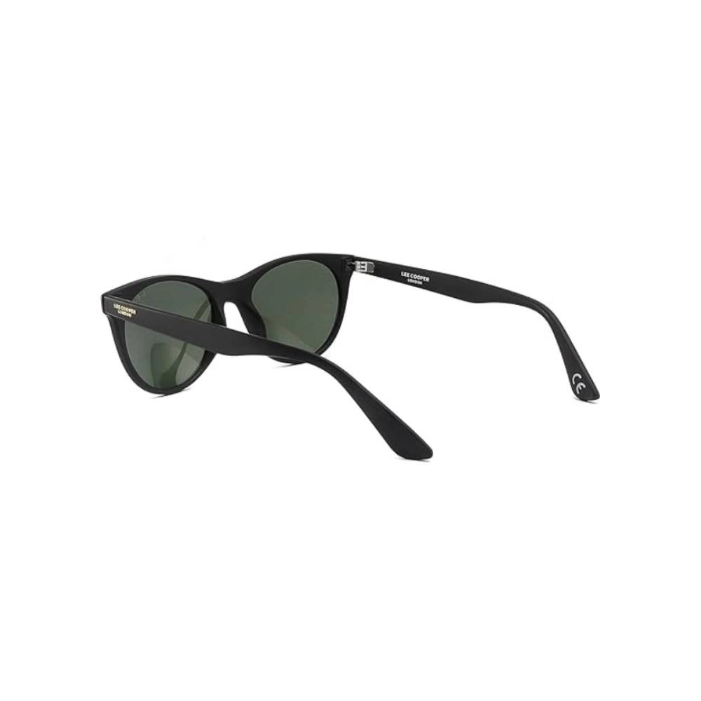 Lee Cooper Polarized Sunglasses BLACK Frame GREEN Mirror Lens 52mm - LC1002C03