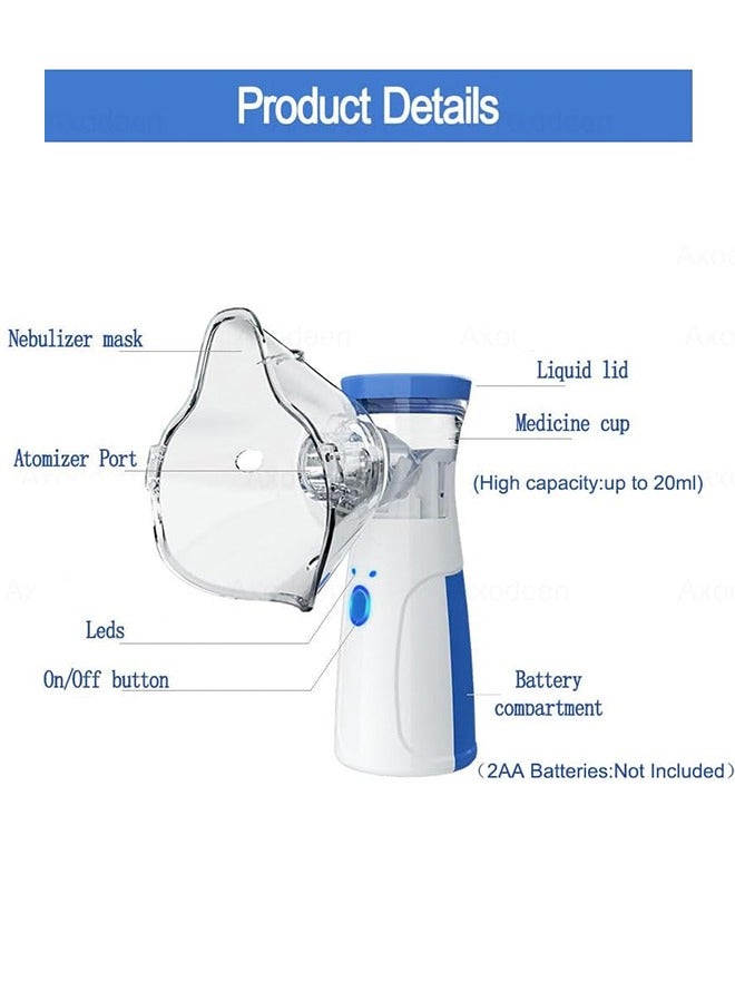 Portable Handheld Nebulizer Machine, Mini Ultrasonic Vaporizer with Adjustable M
