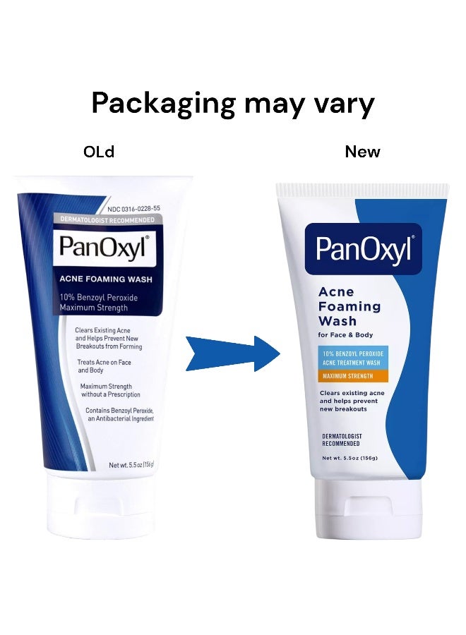 Acne Foaming Wash, Peroxide 10% Maximum Strength 5.5 Oz Packaging May Vary 5.5ounce - Image 2