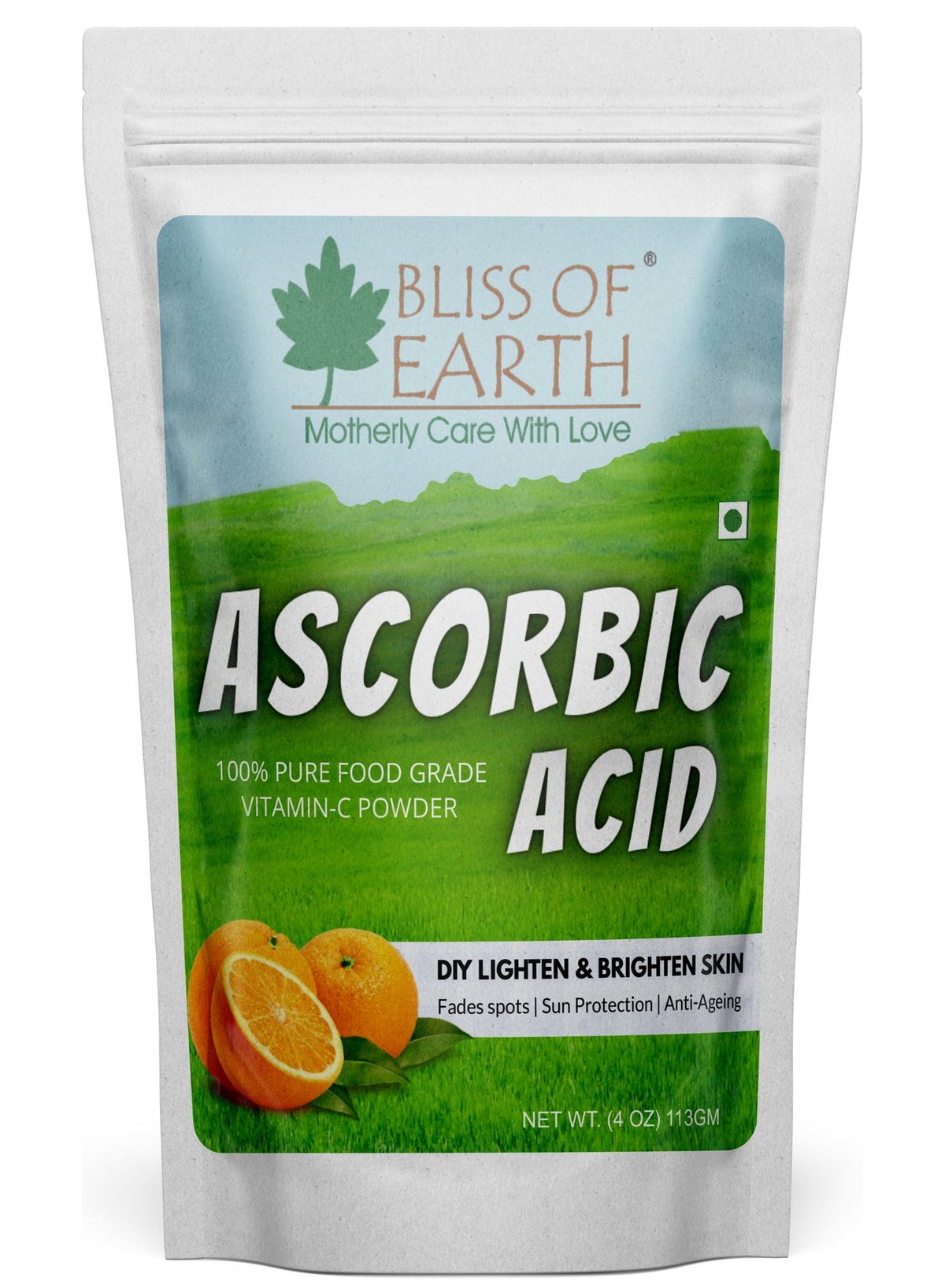 Bliss of Earth Ascorbic Acid Powder, Pure Food Grade Vitamin C Rich Powder, 113g