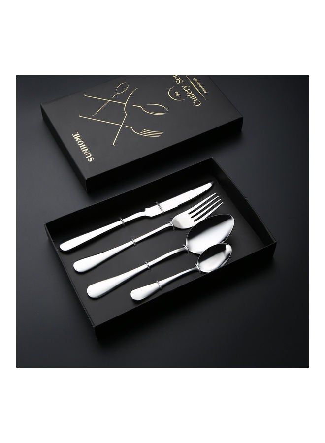 4-Piece Stainless Steel Cutlery Set Silver
