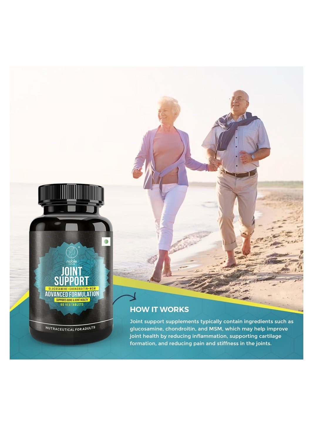Joint Support Supplement with Glucosamine Chondroitin Turmeric MSM Boswellia - S