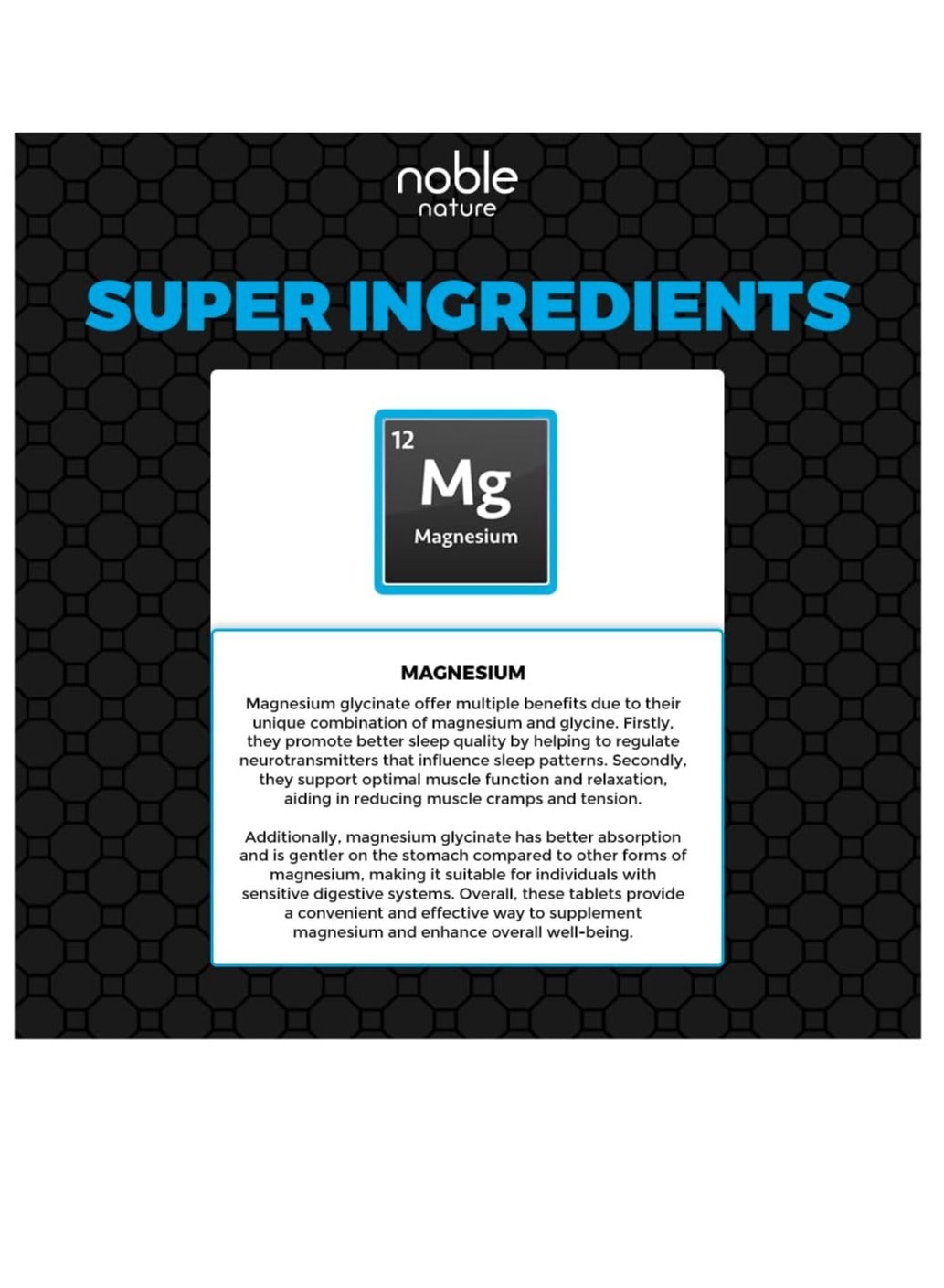 Chelated Magnesium Glycinate 1500MG per serving - 120 Veg Tablets - Supports Bone, Muscle & Nerve Health - Image 3