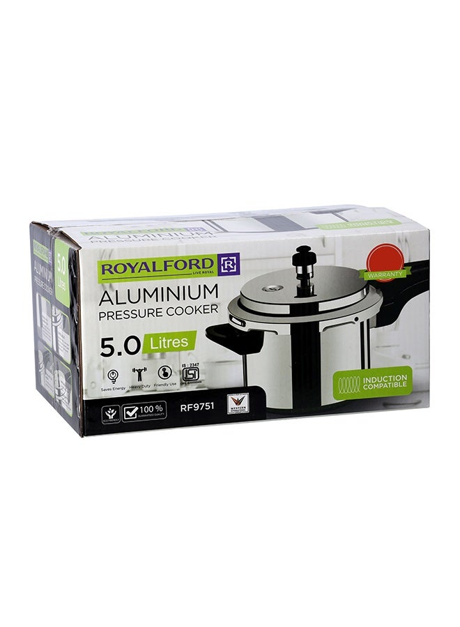 5L Aluminium Pressure Cooker Induction Compaitable Uniform Heating Convenient To