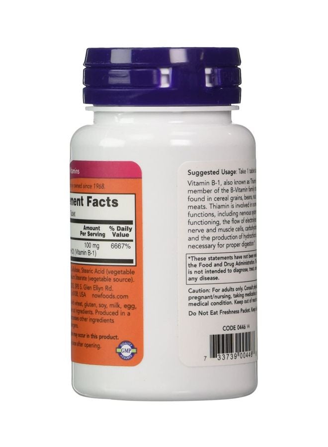 Vitamin B-1 100mg 100 Tablets - Image 3
