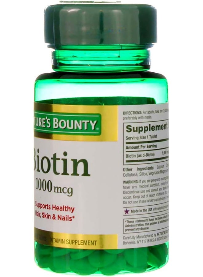 Biotin 1000 Mcg - 100 Tablets - Image 4
