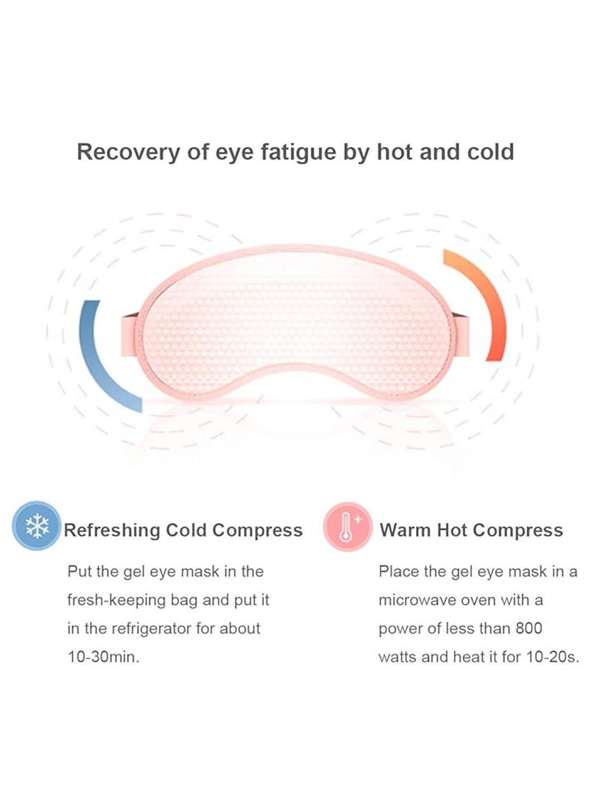 Cold Face Eye Mask Ice Pack Reduce Face Puff,Dark Circles,Gel Beads Hot Heat Col