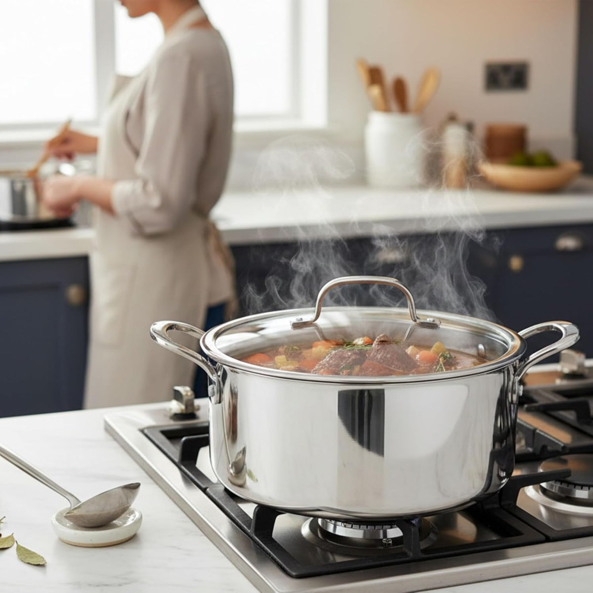 Prestige Infinity Tri Ply Stainless Steel 26cm Casserole With Lid - Induction Compatible - Image 5