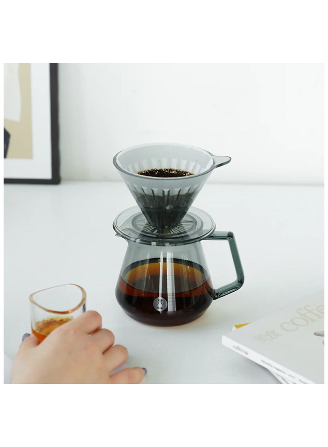 Crystal Eye V60 Brewer Set 02, Transparent Black - Image 4