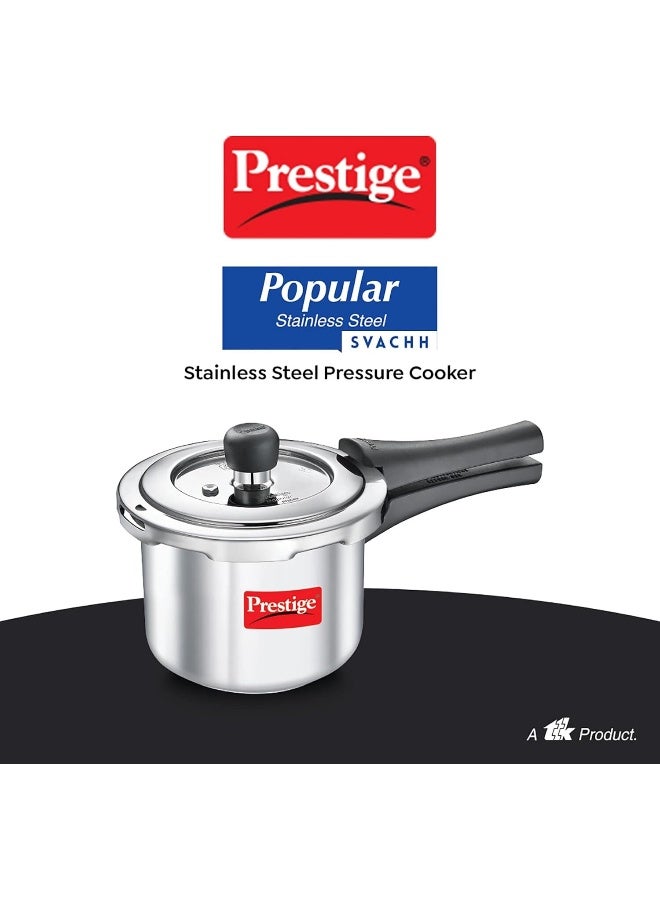 1.5Liters Prestige Svachh Popular Spillage Control Stainless Steel Outer Lid Pressure Cooker,1.5 Liter(Silver) silver - Image 6