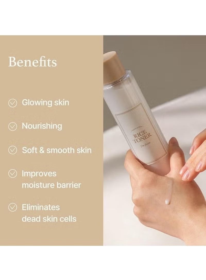 Rice Toner, Milky Toner for Glowing Skin, 77.78% Korean Rice, Glow Essence with Niacinamide, Hydrating for Sensitive, Dry, Dull, Combination Skin, Vegan, Fragrance Free, Glass Skin 150ml - Image 4