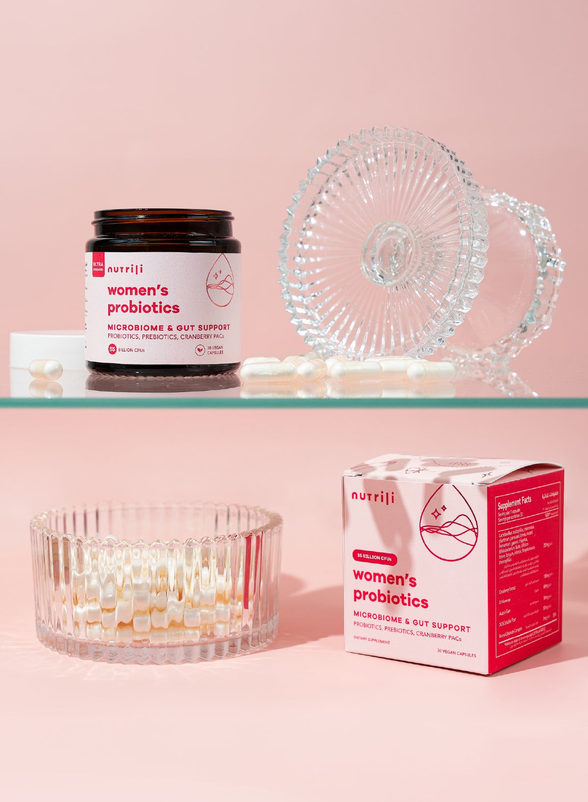 Nutrili Women Probiotics | For Women with Prebiotics, Cranberry & D-Manose | Digestion, Vaginal & pH Balance - Image 3