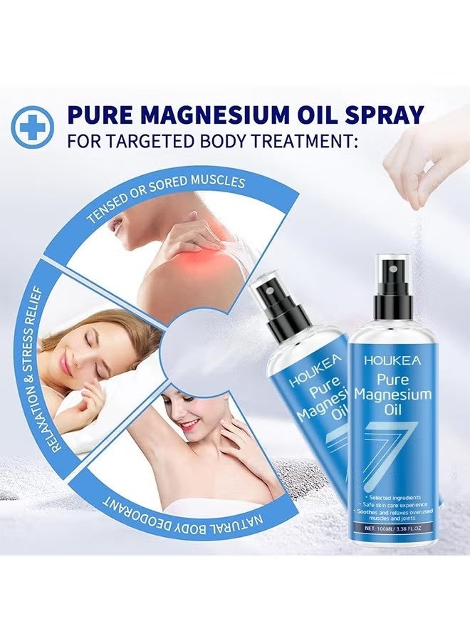 Pure Magnesium Oil Spray, Promotes Calm Sleep And Relaxation, Organic Natural To