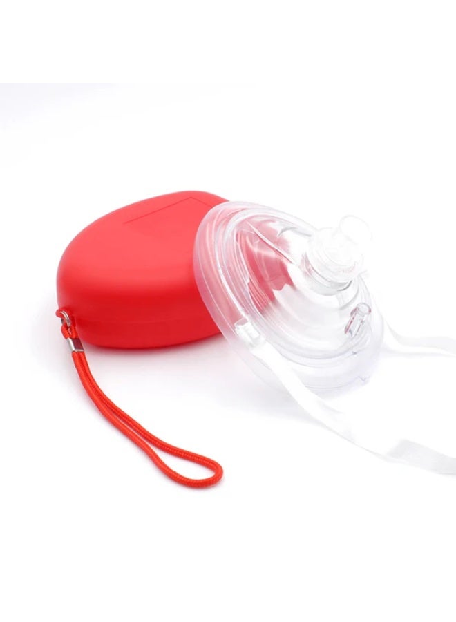 Adult CPR Rescue Mask with One-Way Valve, Pocket Resuscitator, First Aid Emergency Breathing Mask with Hard Case - Image 2
