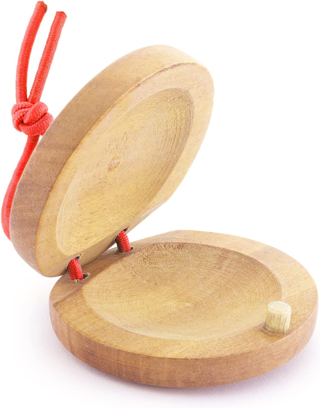 TIGER CAS14-NT Wooden Castanets - Finger Clackers Clappers - Two Pairs (4 Shells) - Image 2