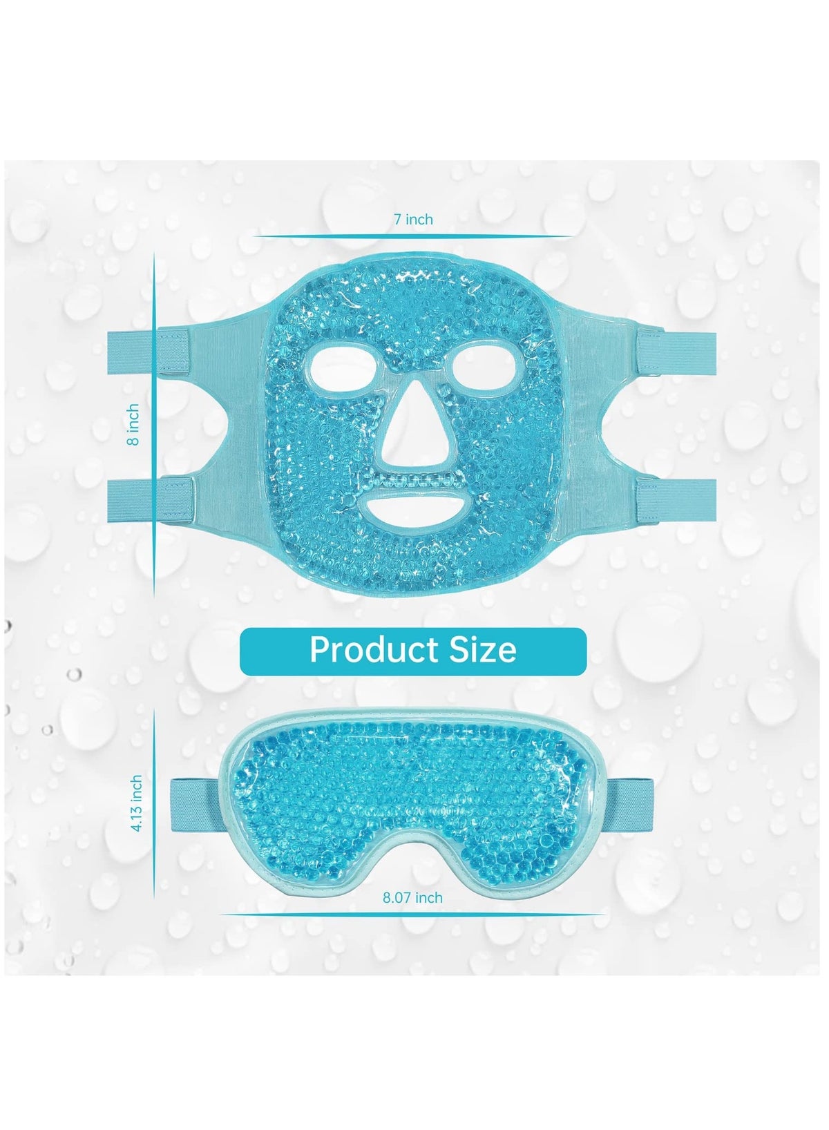 Cold Face Eye Mask Ice Pack Reduce Face Puff,Dark Circles,Gel Beads Hot Heat Col