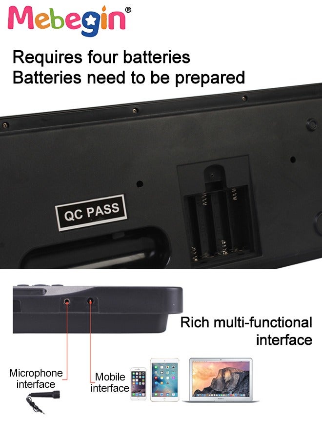 61 Keyboard Multifunction Electronic Piano Toy with Microphone Portable Record Function Musical Instrument Toy Include 6 Demos 8 Sounds Educational Learning Toy for Boys Girls Birthday Gifts - Image 5