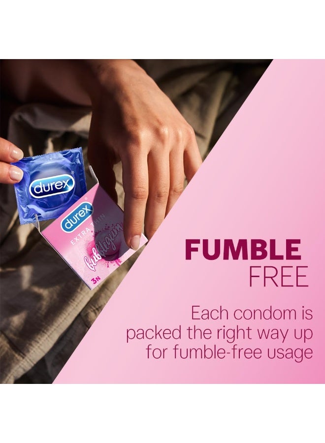 Durex Extra Thin Intense Bubblegum Flavoured Condoms For Men - 12s