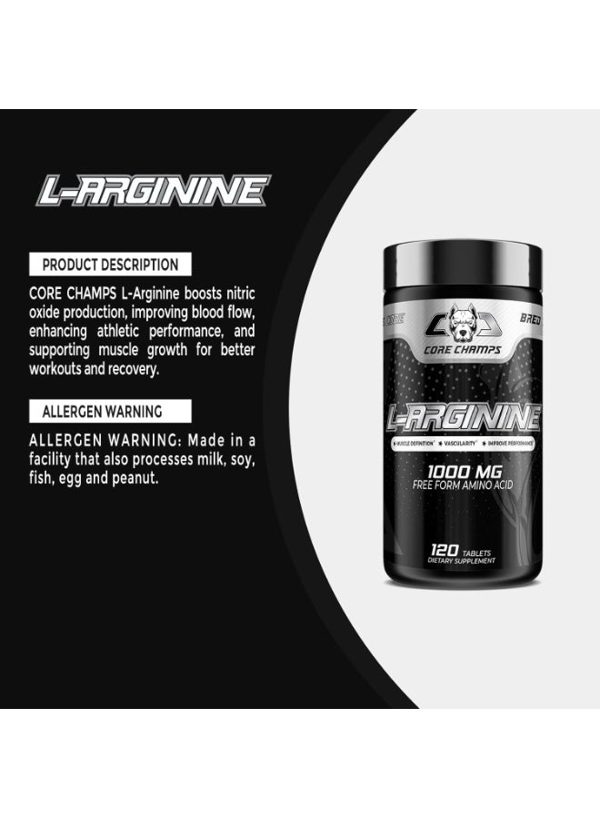 L-Arginine 1000 mg – 120 Tablets | Nitric Oxide Support, Endurance & Workout Performance - Image 5