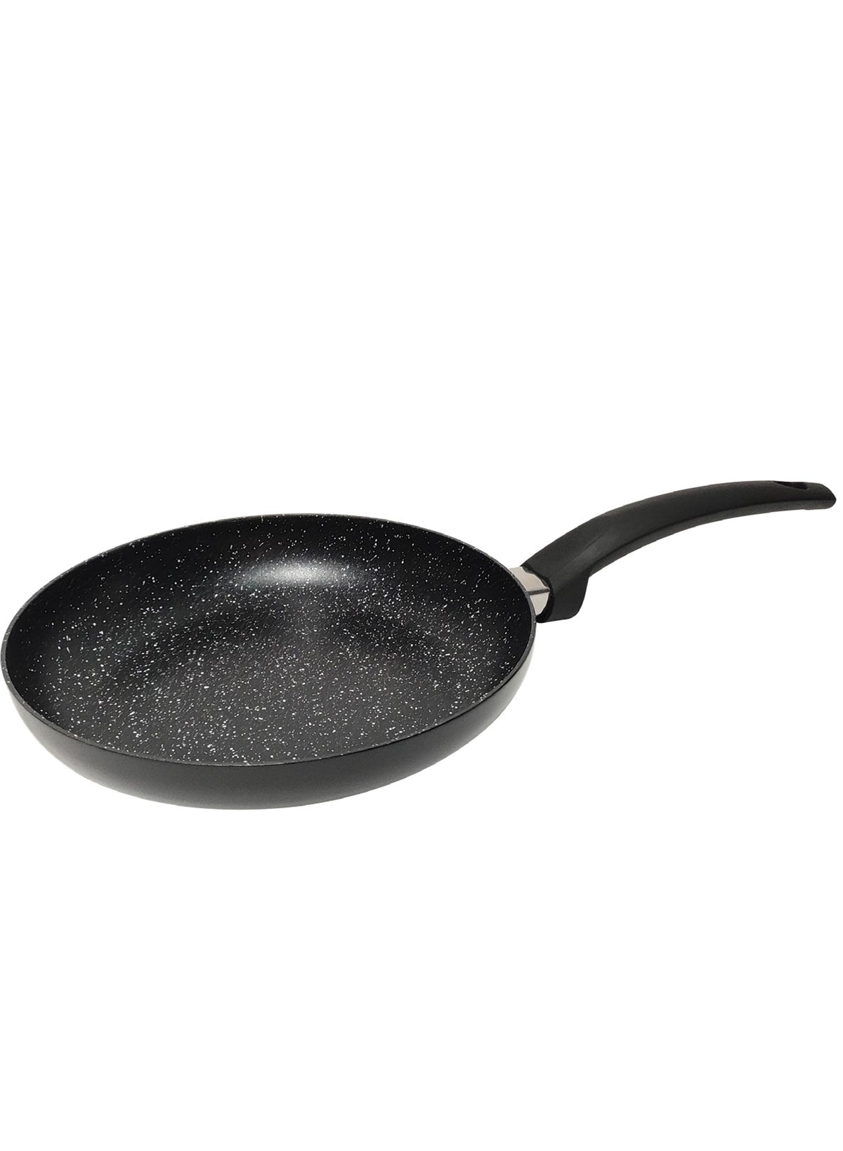 Pressed Aluminum Nonstick Fry Pan with Induction Bottom 20cm, Black with White Dots